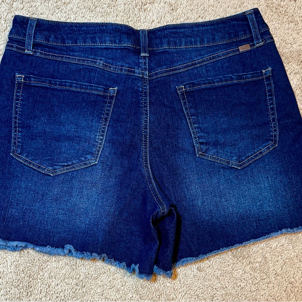 1822 Denim Dark Blue Jean Shorts - Picture 5 of 6